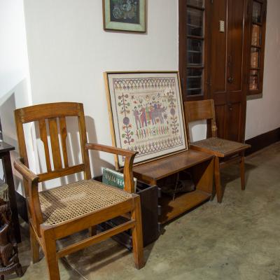 Old Wooden Chairs Stored In The Ground Floor