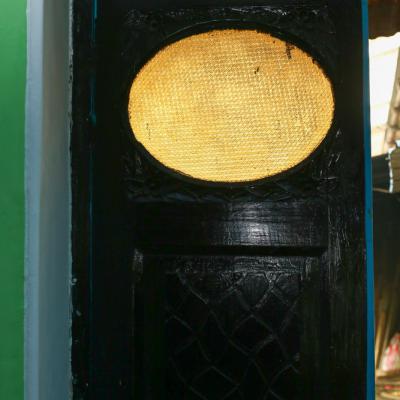 Wooden Door With Oval Glass