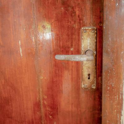 Wooden Door With Antique Lock