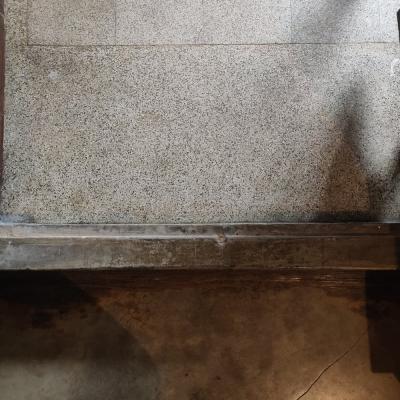 Cement Floor For Family Spaces And Terrazzo Floor In The Extension