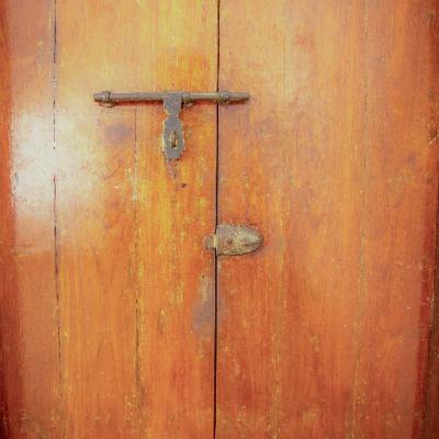 Wooden Door With Antique Lock